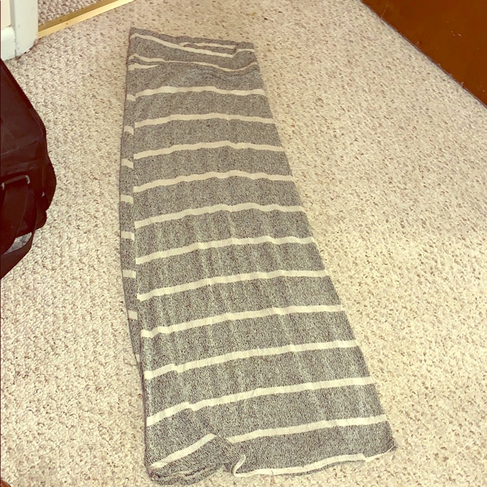 Long sweater skirt.